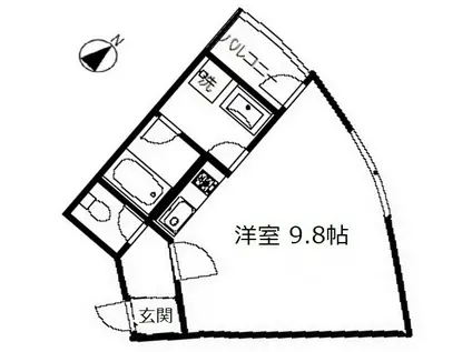 ブラッドメアリーフォート(ワンルーム/1階)の間取り写真