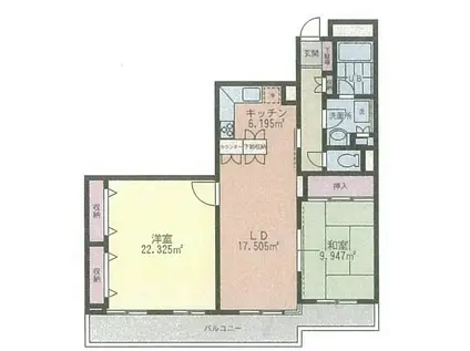 パーク・ハイム南軽井沢(2LDK/4階)の間取り写真