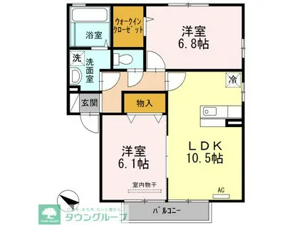 コーエイハイム(2LDK/2階)の間取り写真