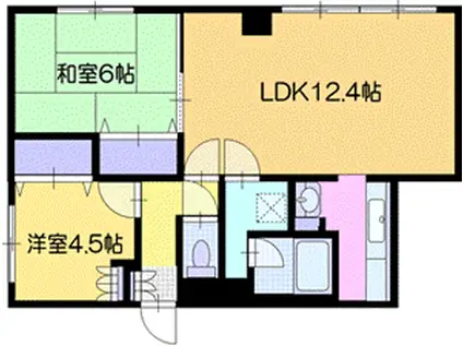 レジデンス三幸(2LDK/3階)の間取り写真