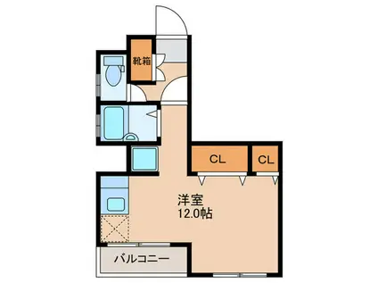 ヒルトップII(ワンルーム/4階)の間取り写真