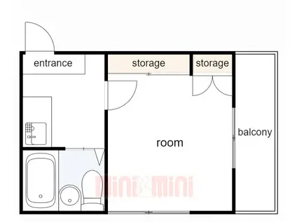 レオパレス長田第三(1K/2階)の間取り写真