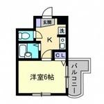 MIRAIZU皆実(1K/3階)の間取り写真