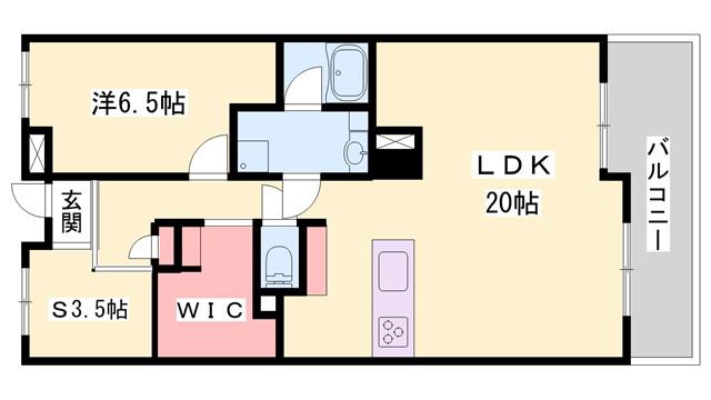 藤和姫路大塩ハイタウン(3LDK/3階)の間取り写真