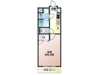 アルエット(1K/3階)の間取り写真