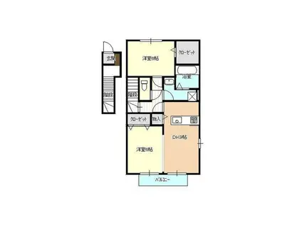 グランドステージ久保台(1LDK/1階)の間取り写真