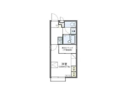 レオパレス栄華西III(1K/1階)の間取り写真