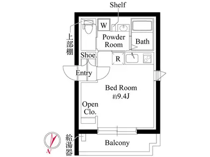 カーサピアッツァ品川イースト(ワンルーム/5階)の間取り写真