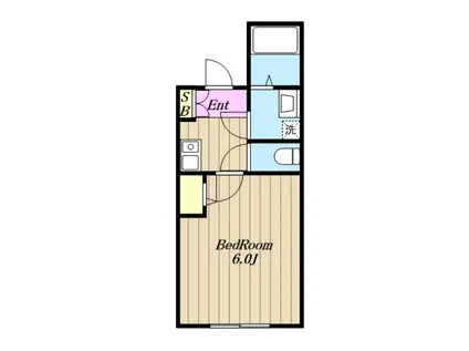 国分北1丁目アパート(1K/2階)の間取り写真