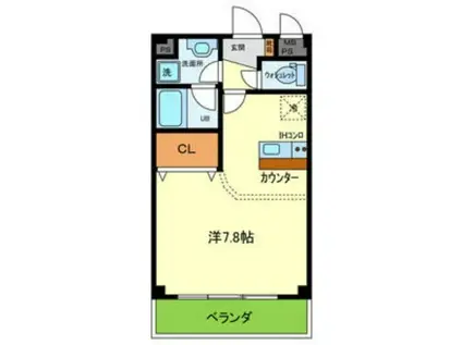 PRIMO鳳(1K/3階)の間取り写真