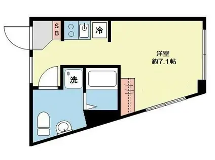 LUNA CRESCENTE GAKUGEIDAIGAKU(ワンルーム/2階)の間取り写真