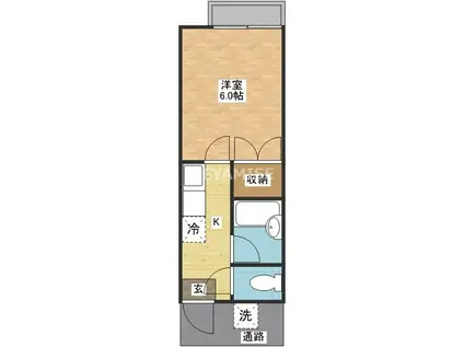 ハイツエコー(1K/1階)の間取り写真