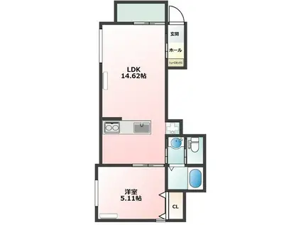 G BASE市川平田 101(1LDK/1階)の間取り写真