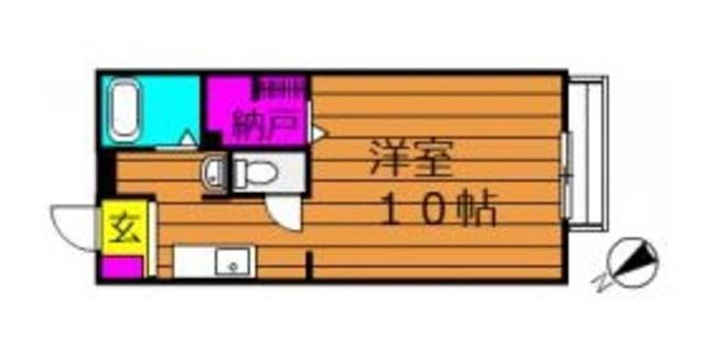 ソレジオ大島(ワンルーム/2階)の間取り写真