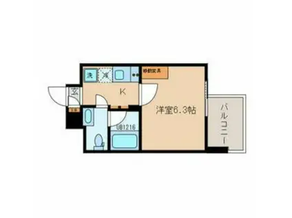 TOKIO久米川タワー(1K/6階)の間取り写真