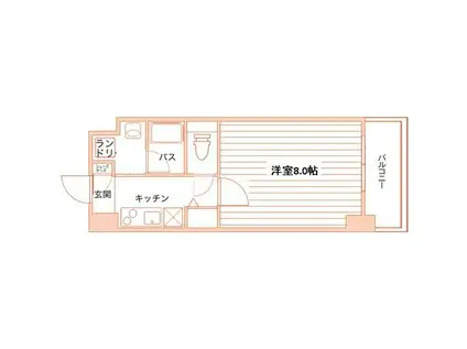 アプリーレ代官町(1K/3階)の間取り写真