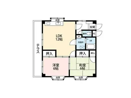 パレ・ルミエール(2LDK/3階)の間取り写真