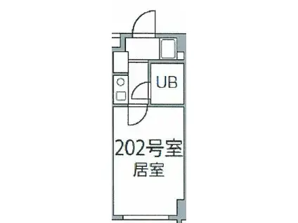 アーバンハイツ大岡山(1K/2階)の間取り写真