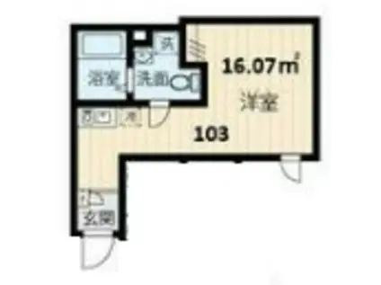 上石神井マンション(1K/1階)の間取り写真