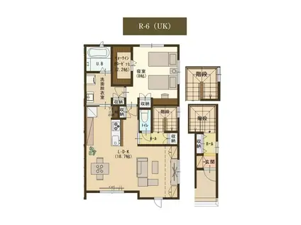 ユーソニアン上越・大字寺町A(1LDK/1階)の間取り写真