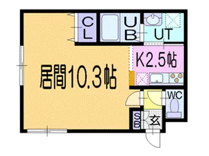 カーサ清田(1K/3階)の間取り写真