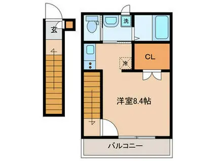 ウィステリア大岡山(ワンルーム/2階)の間取り写真