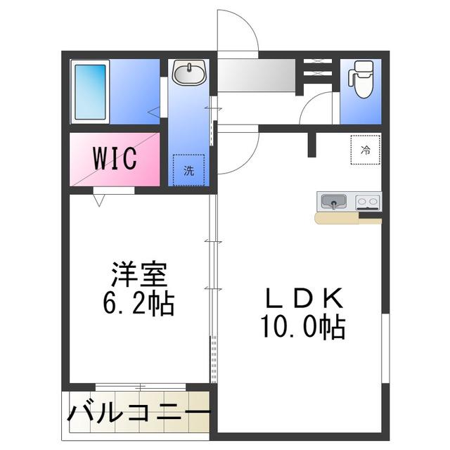 フジパレス泉大津III番館(1LDK/1階)の間取り写真
