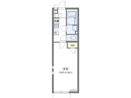 クレイノテラスハウス(1K/1階)の間取り写真