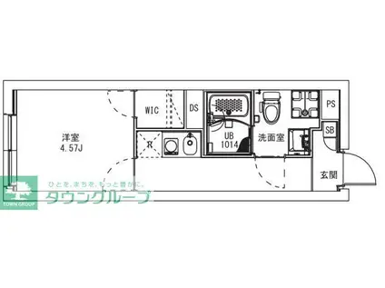 MAXIV CITY八幡山(1K/1階)の間取り写真