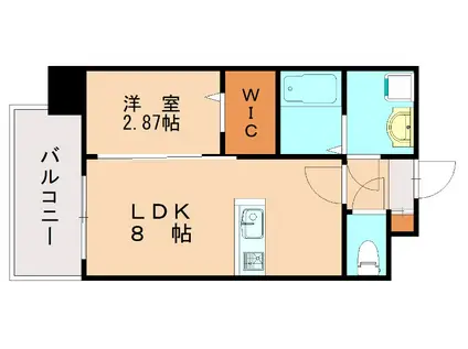 MODERN PALAZZO 天神東 NEURO(1LDK/4階)の間取り写真