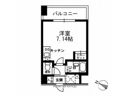 レジディア三越前(ワンルーム/2階)の間取り写真