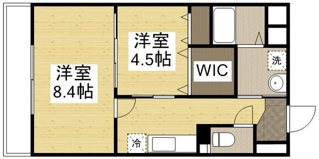 ASプレミアム表町(2K/10階)の間取り写真