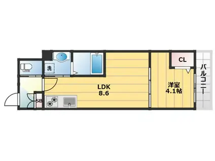 F ASECIA KOIOS(1LDK/1階)の間取り写真