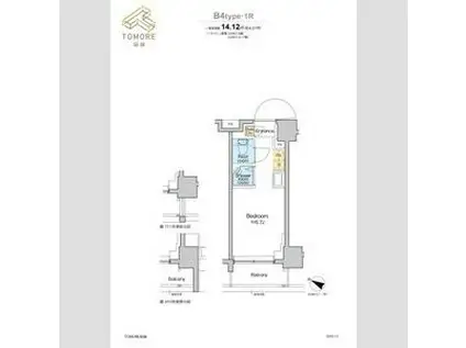 TOMORE田端(ワンルーム/6階)の間取り写真