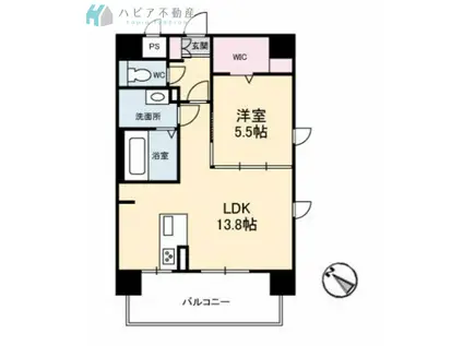 シャーメゾンステージ碧・青空公園(1LDK/9階)の間取り写真