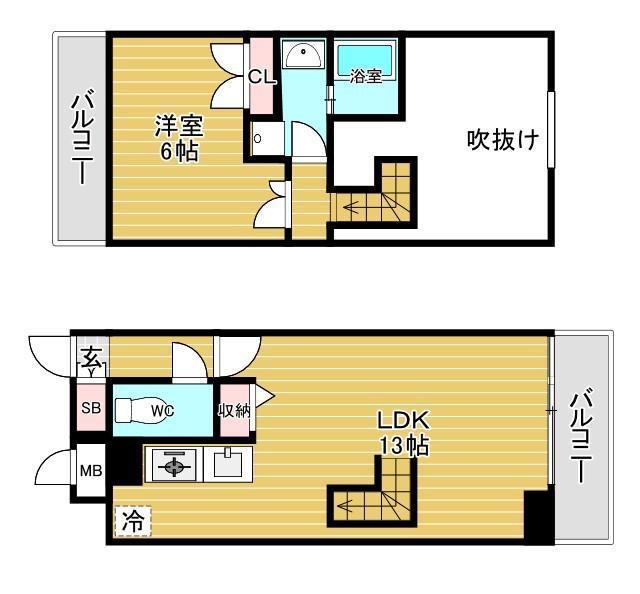 フローリッシュ(1LDK/8階)の間取り写真