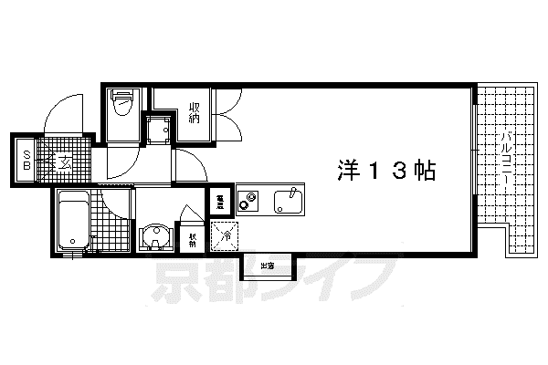 アクアレリスト今出川(ワンルーム/7階)の間取り写真