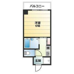 KUBOTAハイツ(1K/2階)の間取り写真