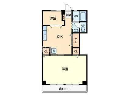 六本木ホームズ(1SDK/5階)の間取り写真