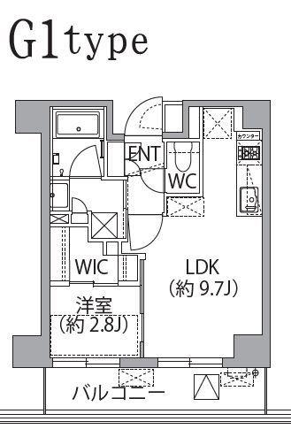 レスピール蓮根(1LDK/2階)の間取り写真