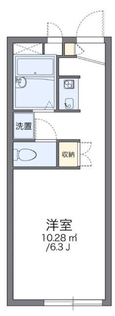 レオパレスイーストAUKII(1K/2階)の間取り写真