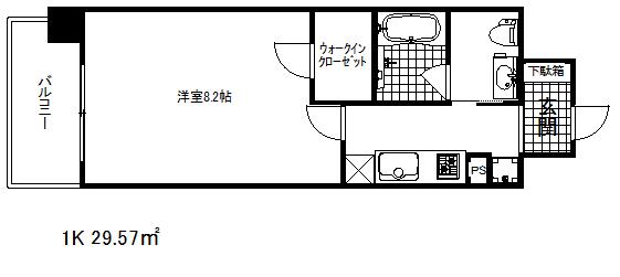 エステムコートみなと元町ザ・ファースト(1K/10階)の間取り写真