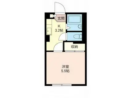 コートIVY(1K/1階)の間取り写真