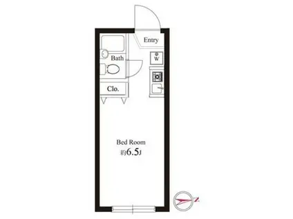 KJビル(ワンルーム/2階)の間取り写真