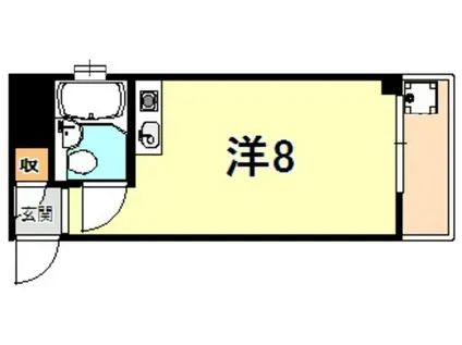 ダイドーメゾン御影VI(ワンルーム/4階)の間取り写真