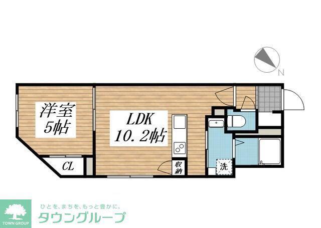 CREAL文京千石II(1LDK/1階)の間取り写真