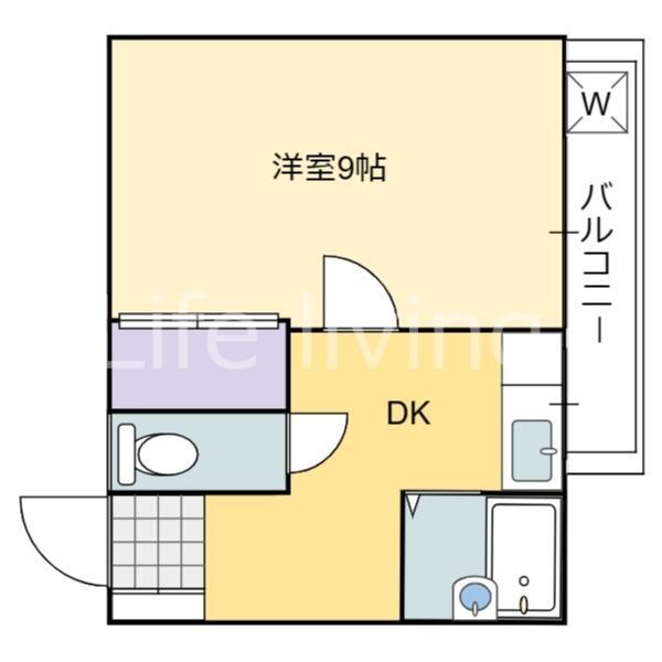 岡田マンション(1DK/3階)の間取り写真