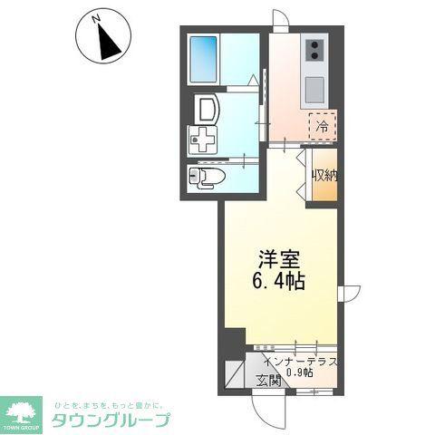 多摩区菅野戸呂 工事(1K/1階)の間取り写真