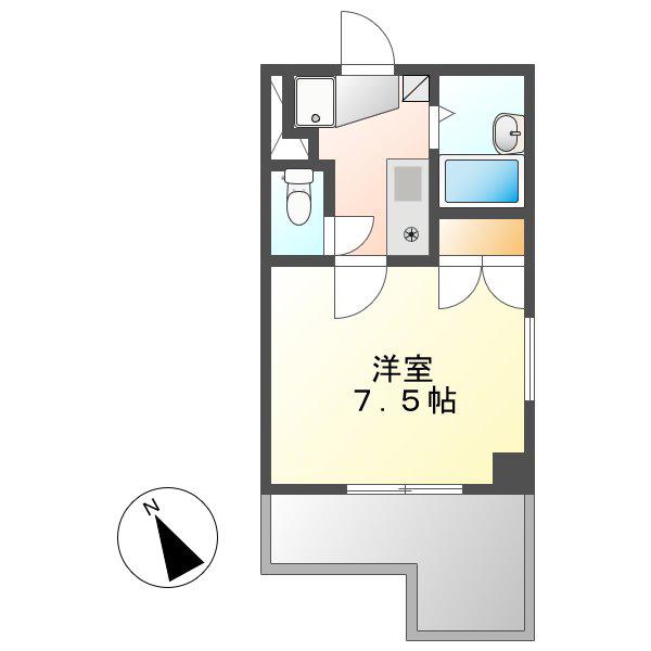 シティライフ本山(1K/1階)の間取り写真
