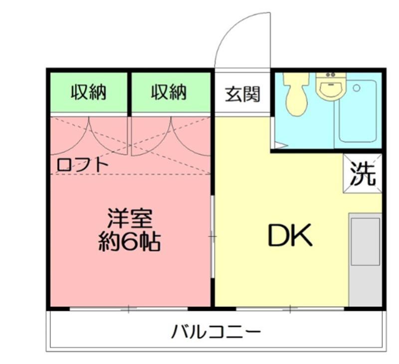 メゾンKT(1DK/1階)の間取り写真